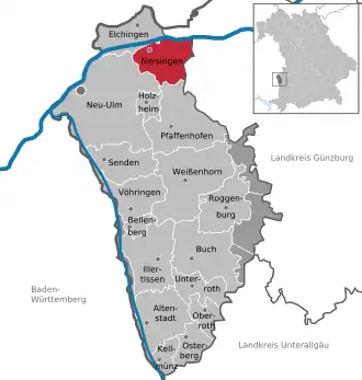 Kaart van Nersingen