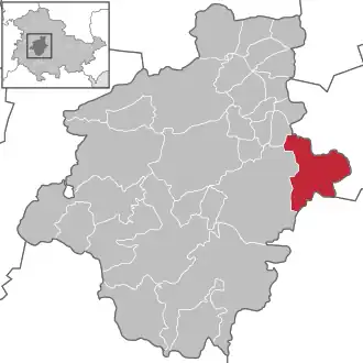 Kaart van Nesse-Apfelstädt