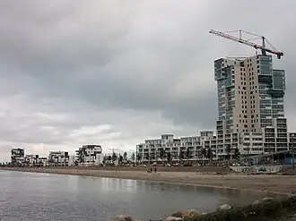 Strand en boulevard aan de oostzijde van de Zevenhuizerplas (2009)