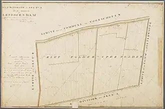Kadasterkaart van de Rietpolder uit 1812