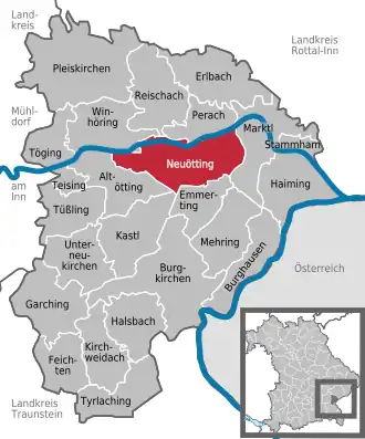 Kaart van Neuötting