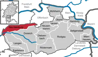 Kaart van Neu-Isenburg