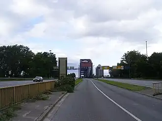 B75 in Hamburg (Nieuwe Elbbrug)