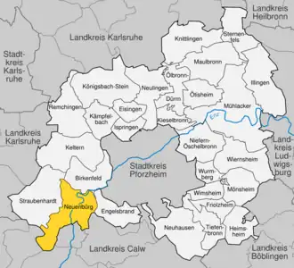 Kaart van Neuenbürg