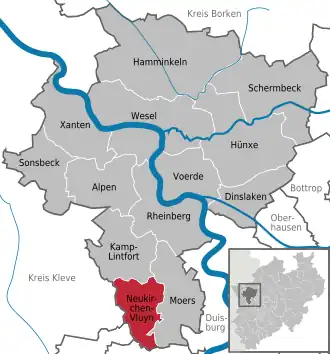 Kaart van Neukirchen-Vluyn