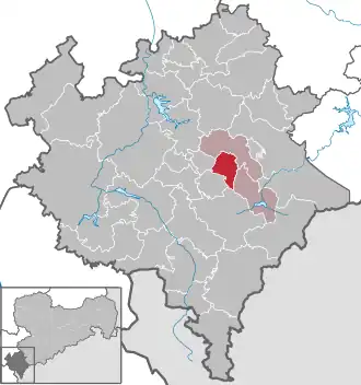 Kaart van Neustadt im Vogtland