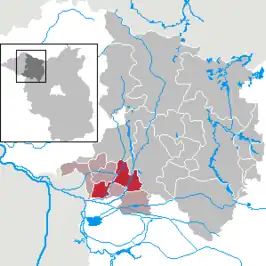 Kaart van Neustadt (Dosse)