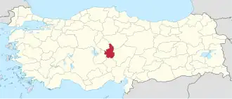 Kaart van Nevşehir