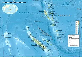 Kaart van Nieuw-Caledonië
