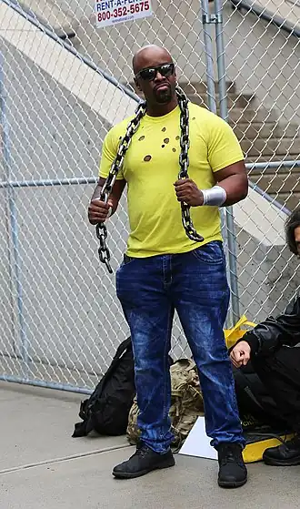 Cosplayer Luke Cage tijdens New York Comic Con 2016.