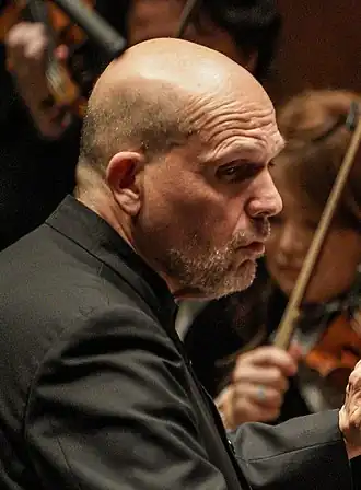 Jaap van Zweden met de New York Philharmonic in het Lincoln Center in 2020