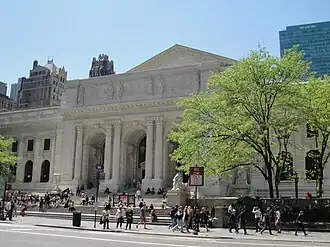 Het hoofdgebouw van de New York Public Library (1897-1911).