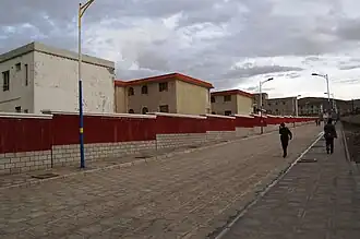 Nieuwgebouwde stad in Sakya