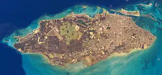 New Providence vanuit de ruimte