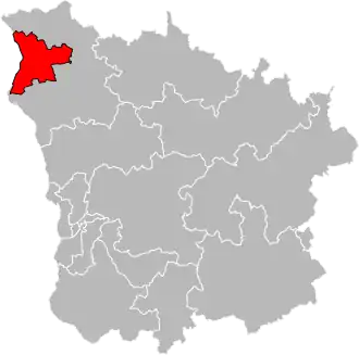 Locatie van het kanton