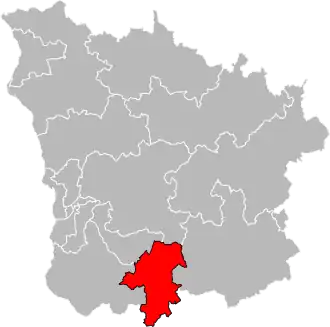 Locatie van het kanton