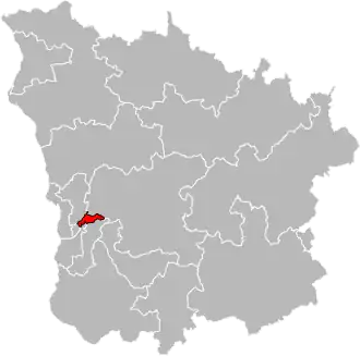 Locatie van het kanton