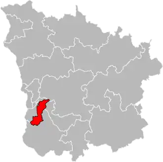 Locatie van het kanton