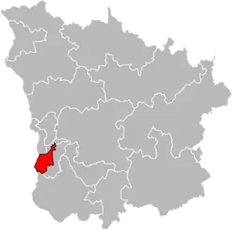 Locatie van het kanton