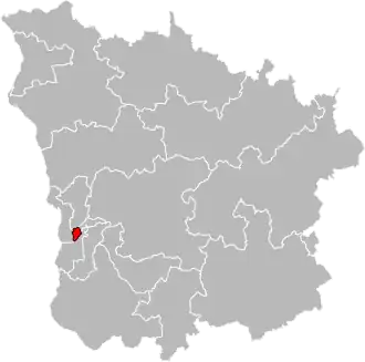 Locatie van het kanton