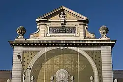 Detailopname van de voorgevel