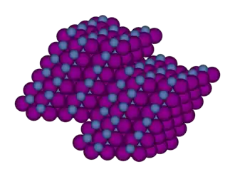 Kristalstructuur van nikkel(II)jodide