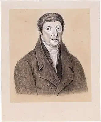 Nicolaas Anslijn (tekening uit ca. 1850) (Collectie Regionaal Archief Alkmaar)