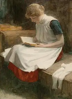 Lezend weesmeisje
