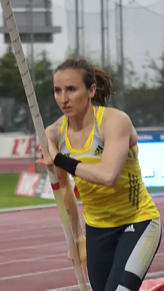 Nicole Büchler in actie in 2013.
