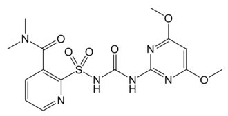 Structuurformule van nicosulfuron