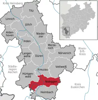 Kaart van Nideggen