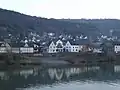 Gezicht op Niederfell vanaf de overkant van de Moezel