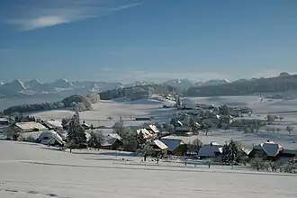 Zicht op Niedermuhlern