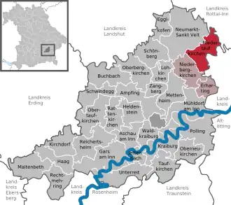 Kaart van Niedertaufkirchen
