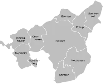 Ortsteile van Nieheim