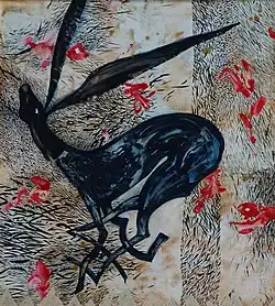 Niet oostwaarts - acryl op paneel - 110x100