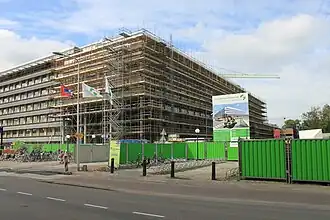 Bouwwerkzaamheden (2012) voor de nieuwe vleugel van het Groene Hart Ziekenhuis - locatie Bleulandweg