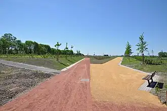 De begraafplaats op de dag van de officiële ingebruikname