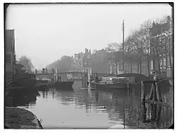 Jacob Olie met de brug in 1891