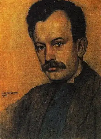 Portret van Nieuwenkamp door Nico Jungmann (1909)