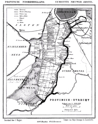 Kaart van Nieuwer-Amstel