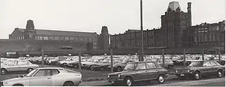 Het fabrieksgebouw van Pipyn aan de Nieuwevaart in Gent in 1980