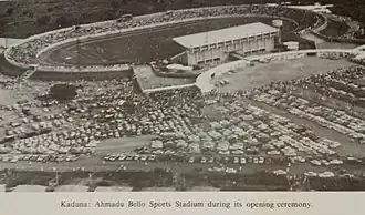 Het Ahmadu Bellostadion tijdens de opening
