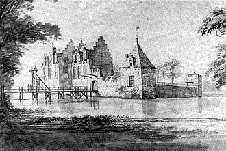 Kasteel Nijeveld in 1646 tekening van Roelant Roghman