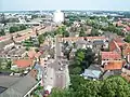 De Torenstraat in Nijkerk vanaf de toren.