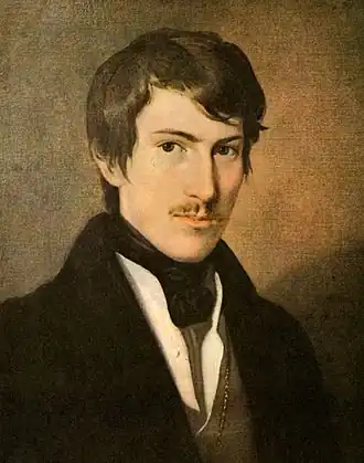 Portret Nikolaus Lenau, door Friedrich Amerling