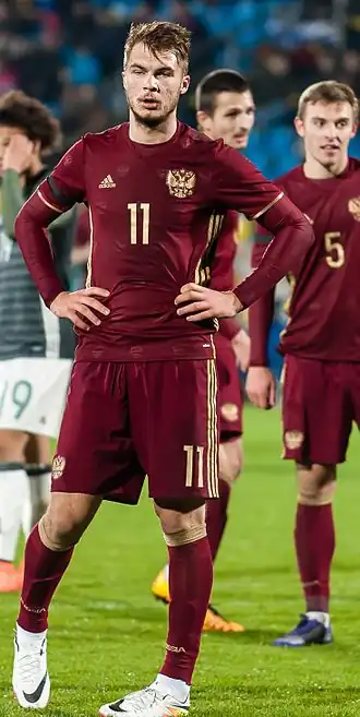 Komlitsjenko in 2016 als speler van Rusland –21