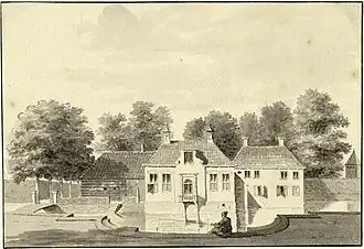 tekening van L.P. Serrurier, 1731