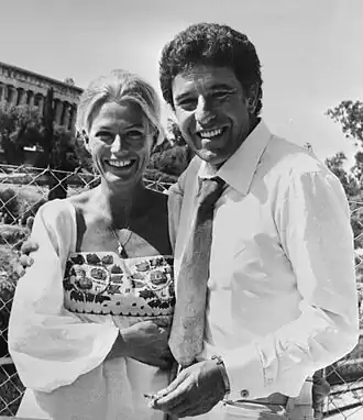 Nina van Pallandt en Nico Minardos in 1974