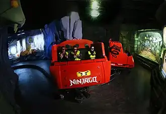 LEGO NINJAGO The Ride; de eerste interactieve darkride (2016), waarbij de laserpistolen vervangen zijn voor de handen van de bezoekers.